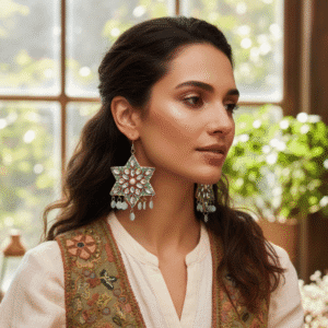 Mandala Art Statement Earrings