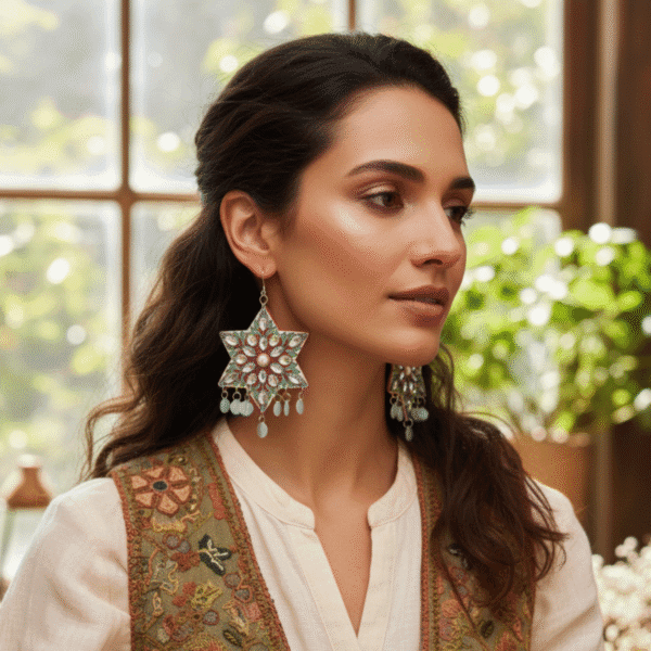 Mandala Art Statement Earrings