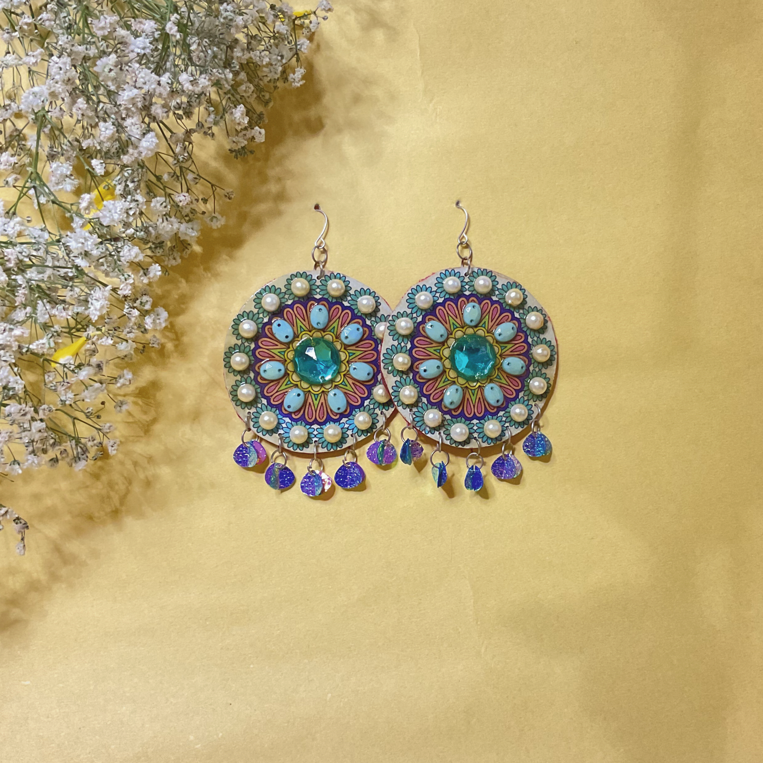 Boho Bloom Statement Earrings - Image 4