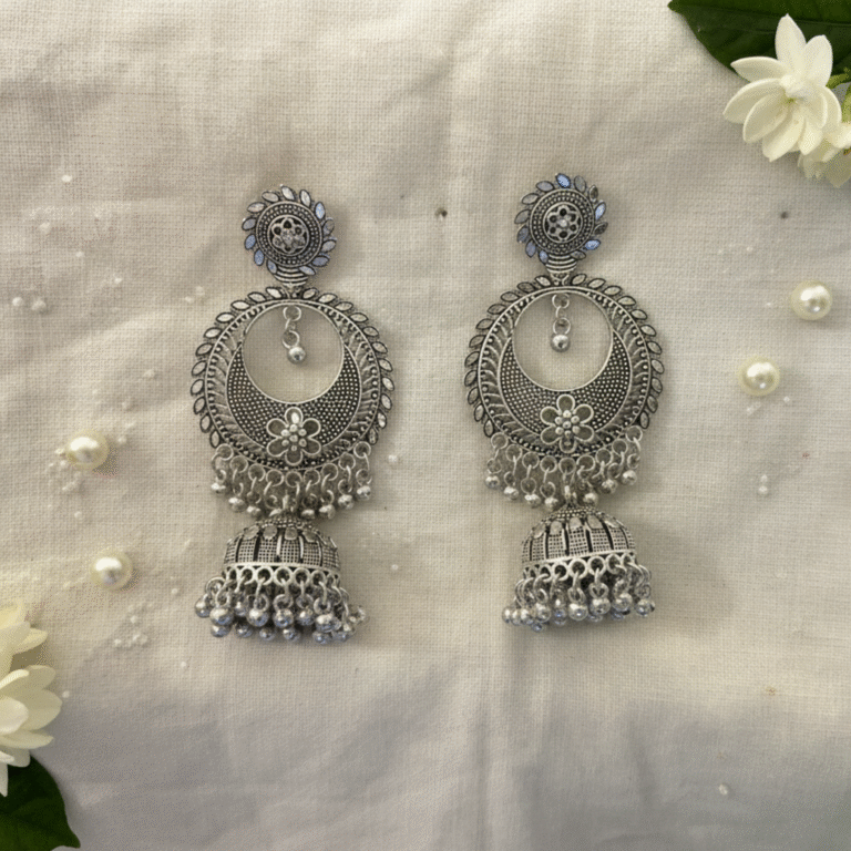 Antique Silver Jhumka Collection - Image 3