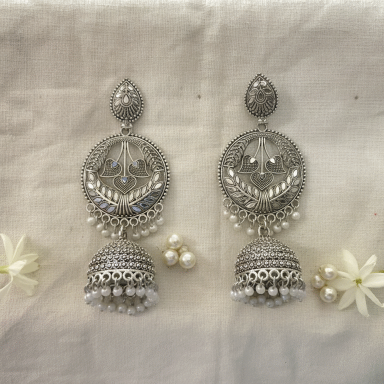 Antique Silver Jhumka Collection - Image 4