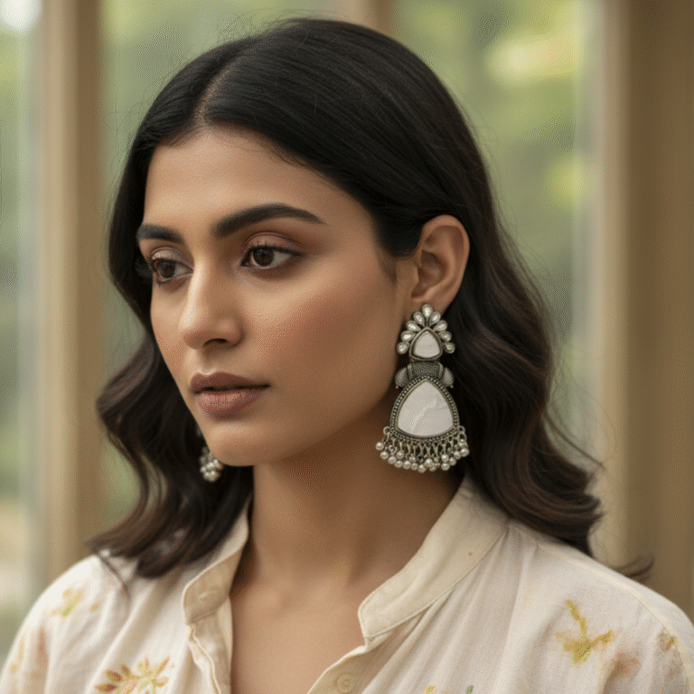 Antique oxidized Earrings - Image 2