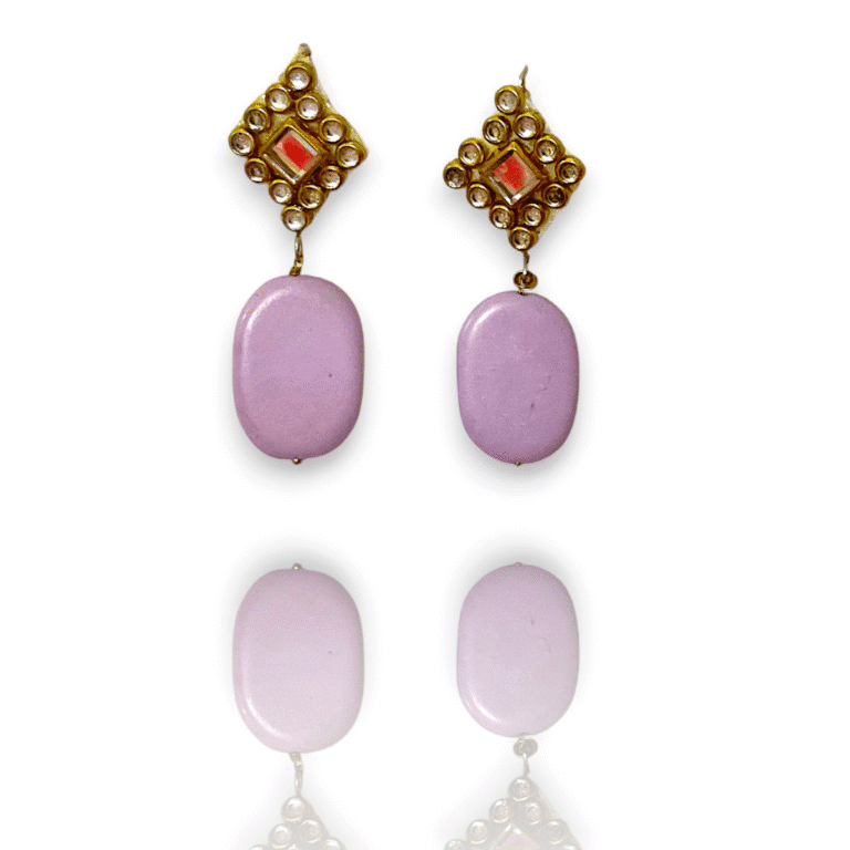 Heritage Kundan Statement Earrings- - Image 5
