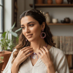 Multicolor Sequin Statement Necklace & Earring Set