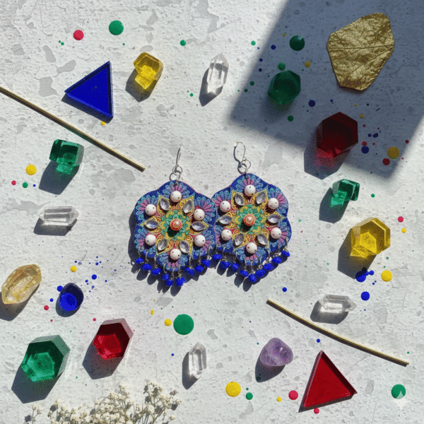 Geometric Mandala Statement Earrings - Image 11