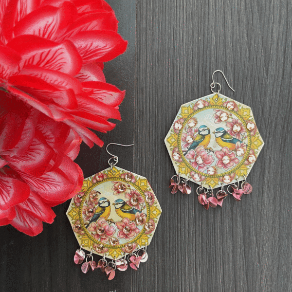 Geometric Mandala Statement Earrings - Image 8