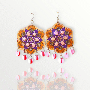 Geometric Mandala Statement Earrings