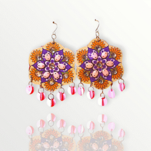 Geometric Mandala Statement Earrings