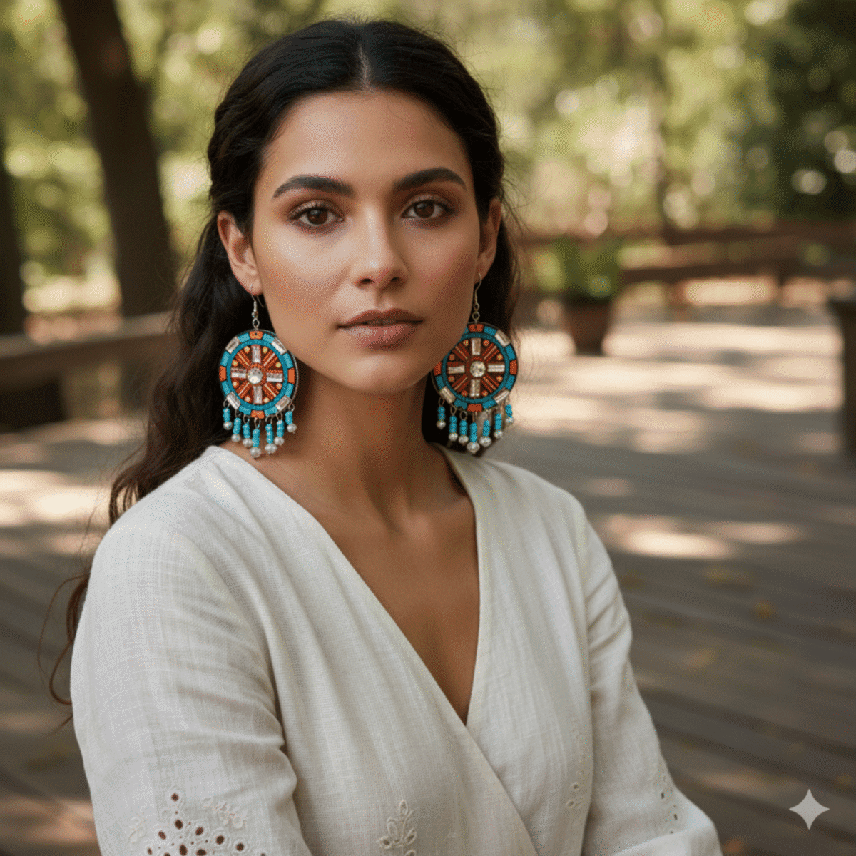 Boho Bloom Statement Earrings - Image 9