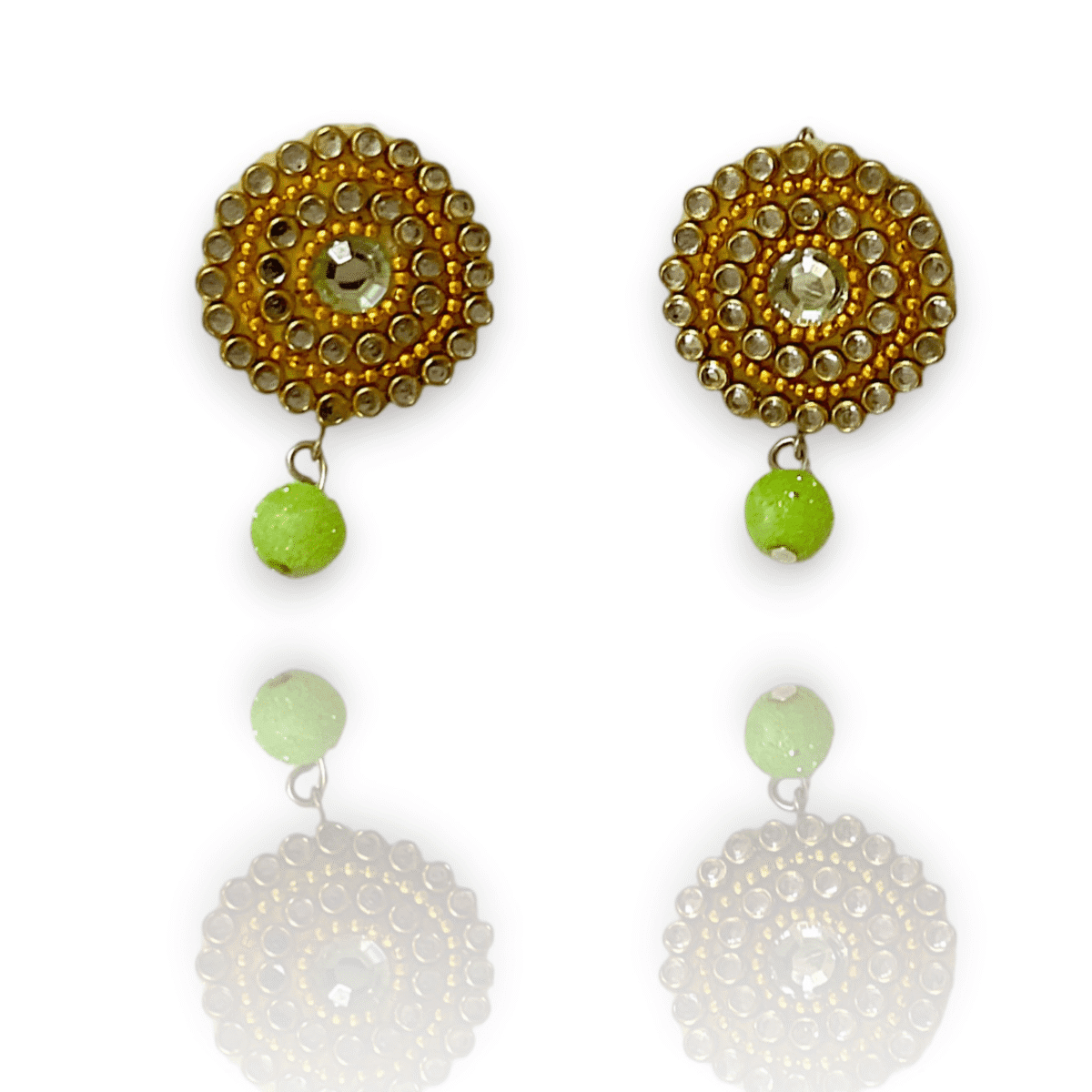 Heritage Kundan Statement Earrings- - Image 12