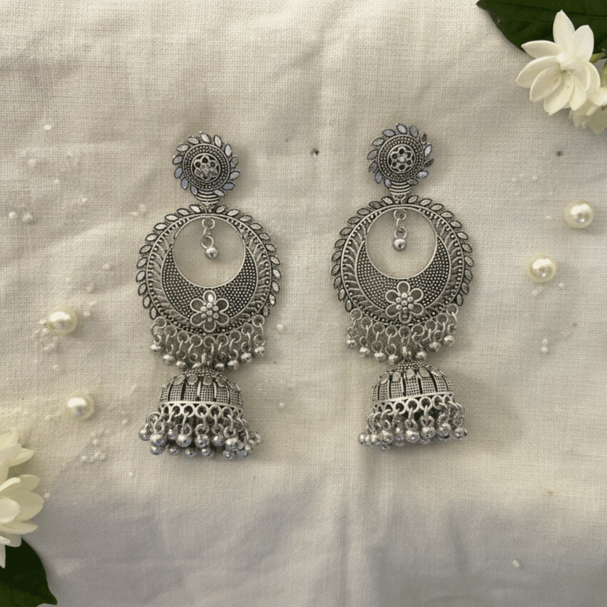 Antique Silver Jhumka Collection - Image 3