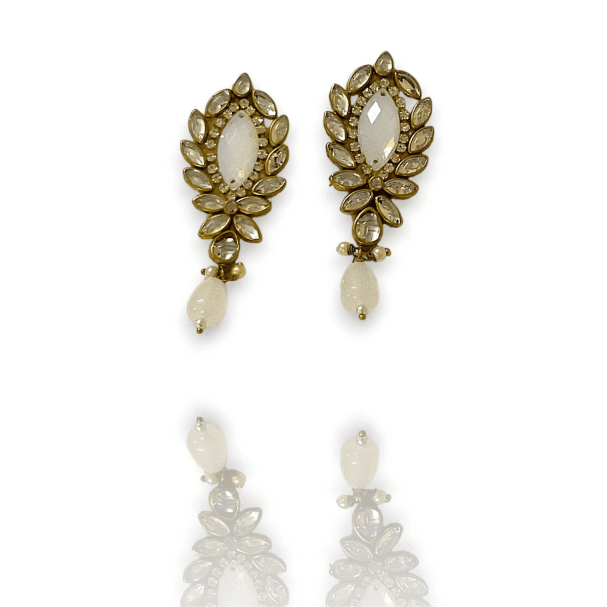 Heritage Kundan Statement Earrings- - Image 13